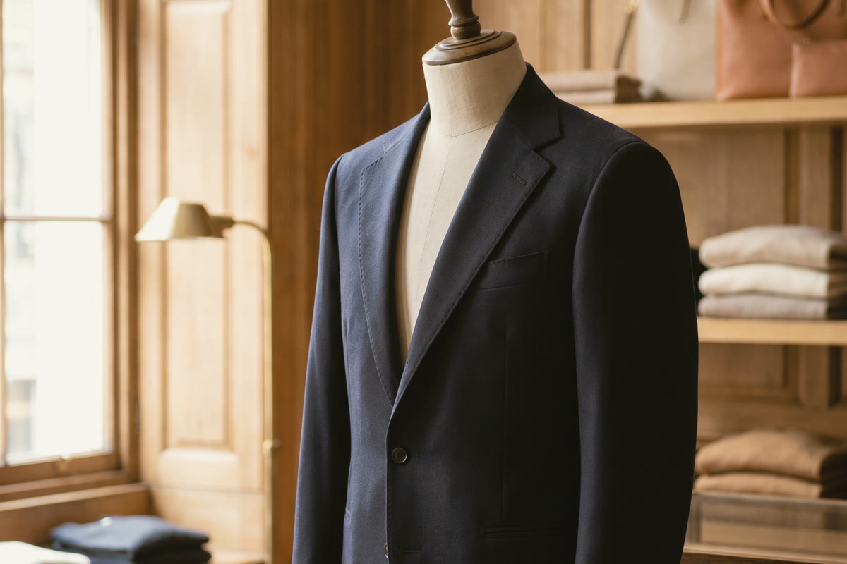 Veste de costume sur un cintre